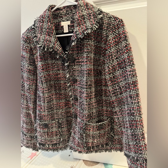 Chico's Black and Red Tweed Blazer - Picture 5 of 6